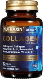 Nutraxin 1050mg Gold Quality Hydrolyzed Collagen for Skin, Joint Health, and Longevity - 30 Tablets with Hyaluronic Acid, Vitamin C, Resveratrol, Biotin & Zinc - Sugar & Gluten-Free - 1 Tablet/Day - Image 4