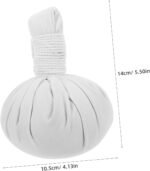 Beaupretty Chinese Moxa Massage Ball 1 Large Pure White Herbal Heating Compress Bag Portable Natural Warming Spa Therapy for Pain Relief and Relaxation - Image 3