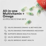 Wellbeing Nutrition Slow Multivitamin for Him | Plant Based 100% RDA of 22 essential Vitamins & Minerals |Caffeine & Ginseng in MCT Oil| Energy, Stamina, Bone & Joint, Immunity & Vitality(60 Capsules) - Image 3