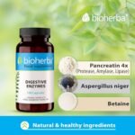 Digestive Enzymes Complex with Papaya, Bromelain & Chromium – 100 Capsules for Enzyme Support and Metabolism by BIOHERBA - Image 4