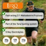TORQ Flavoured Electrolyte Powder - Natural Vanilla Pod Isotonic Hydration Powder with Electrolytes Drink | Fast Delivery Energy Drink with High Carbohydrates and Sodium | 45 Single Servings - Image 6