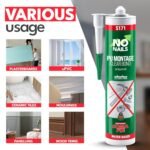 No Nails - All Purpose Adhesive, Mounting Adhesives for Interior, Insant Grab Adhesive for Wood, Ceramic, Metal, PVC, Tiles - Waterbased, Solvent Free & Odourless - 500ML (Cartridge) - Image 5