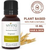 Living Vitamin E Oil for Hair, Face & Skin, Nails, Pore tightening - 15 ML | 100% Plant Based, Pure & Natural | Non Sticky | Light Weight - Image 4