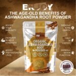 Organic Ashwagandha Powder 250g Supports Immunity | Premium Ashwagandha Root Superfood Anxiety, Stress & Fatigue Relief, Sleep Aid, Energy Increase Zero Additives Vegan Powder by PROELITE - Image 6