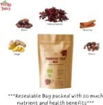 Pecky Juicy Hibiscus Tea Mix 190g| Extra Rich Flavour - 100% Natural No Additives |Sorreal, Cloves, Cinnamon, Dates & Ginger | Health |Digestion,Blood pressure etc | Served Hot&Cold | Loose Tea - Image 3