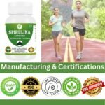 Spirulina (Arthrospira platensis) Capsule | Pack of 60 x 500 MG. Vegetarian Capsules | Natural Herbal Supplement | GMP Certified | Gluten Free (Pack of 1) - Image 7