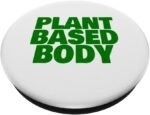 Veganism Plant Based Vegan Bodybuilding Fitness Nutrition PopSockets Swappable PopGrip - Image 3