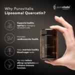 PUROVITALIS Liposomal Quercetin 125mg (500 mg Equivalent), 99% Purity, High Bioavailability, Antioxidant and Immune Support Supplement, 1-Month Supply (30 Vegan Capsules) - Image 3