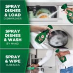 Fairy Skip the Soak Dish Spray Kit Lemon, Trigger + 4x500ml Refill. 100% Grease Removal for Dishes & Surfaces. - Image 4