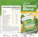 Super Greens Mango Blend Powder 300g - 17 Active Superfood Ingredients - 60 Servings - Vitamin & Mineral Rich Supplement - 100% Vegan, No Additives - Nu U Nutrition - Image 3