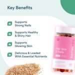 Bettervits Hair, Skin and Nails Vitamins | Hair Growth Vitamins A, B6, C, D, E with Zinc & Selenium| Biotin Gummies for Women - Nails Strengthen and Glowing Skin | 60 Vitamin Gummies - Image 3