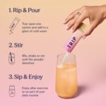 Trip Peach Yuzu Electrolyte Powder | Daily Hydration with Sodium, Magnesium, Vitamin D & More | Sugar Free + Vegan | Pack of 20 x 7.2 g sachets - Image 3