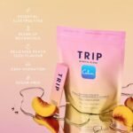 Trip Peach Yuzu Electrolyte Powder | Daily Hydration with Sodium, Magnesium, Vitamin D & More | Sugar Free + Vegan | Pack of 20 x 7.2 g sachets - Image 6