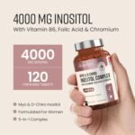 VitaBright Myo-Inositol D-Chiro-Inositol Tablets | 4000mg A Day | 120 Chewable Tablets | Contribute to Hormone Balance for Women | D Chiro & Myoinositol (Vitamin B8) with Chromium, B6 & Folic Acid - Image 3