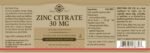 Solgar Zinc Citrate 30mg - Healthy Skin, Hair & Nails - Antioxidant - Healthy Brain Function - Vegan - 100 Vegetable Capsules - Image 7