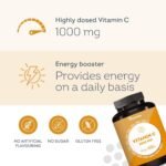 Vitamin C 1000mg – High-Strength Chewable Tablets for Energy, Immune System Support & Fatigue Reduction – Natural Orange Flavour - 3-Month Supply – Vegan - Vitavea - Image 3