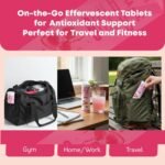 Glow Glutathione & Vitamin C Effervescent Tablets - 500mg Each, Sugar-Free Antioxidant Drink for Skin Brightening & Glowing Skin, Strawberry Flavour, 20 Vegan Tablets - Image 6