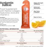 Benjamin Button Marine Collagen Liquid Sachet w/Hyaluronic Acid & Vitamin C | for Hair, Skin, Nails & Joints | 12,000mg High Strength Hydrolysed Collagen (Orange, 14x Sachets) - Image 6