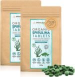 1KG (2x500g) Organic SPIRULINA Tablets [2000 x 500mg] Natural Dietary Food Supplement, Premium Quality, Non-GMO Vegan Detox Superfood Rich in Protein, Vitamins, Amino Acids, Iron - Soil Association - Image 2