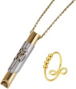 2 Pcs Breathing Necklace, Anxiety Necklace Practical Anxiety Breathing Necklaces Suitable Meditation Yoga Practice Stress Relief Management Breathing Exercises Sleep - Image 2