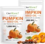 2Pack Pumpkin Seed Oil Capsules,600 Softgel Pumpkin Seed Extract | 2 in 1 Pumpkin Seed Oil with for Hair Growth, Cold Pressed, Supports Hair, Heart, Skin Supplement | Non-GMO | Gluten Free - Image 2
