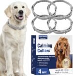 4 Packs Calming Collar for Dogs, with Dog Appeasing Pheromone, Lasts 60 Days for Anxiety & Stress Relief - Adjustable Fit 25 Inch for All Dogs - Image 2
