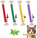 4 Pcs Kitten Teething Toys,Natural Durable Cat Nips Interactive Cats Chew Rope,for Indoor Adult Pet Teeth Cleaning Bite Dental Stick String Relieve Boredom Teaser Accessories Stress Relief Essentials - Image 2