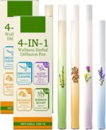4Pcs Natural Diffuser Pen,Wellness Herbal Blend Diffuser Set,Sleep Support Reduced Stress Oral Freshening Breath Diffusers Set,Portable Atomizing Air Freshener,Improving Breathing Air (2Set) - Image 2