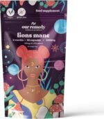 60-Count Lions Mane 2250mg Capsules — Two Month Supply of High-Strength Vegan, Non-GMO & Cruelty-Free Brain Support Supplements — Packed in Nature-Kind Convenient Bag Printed with Water-Based Ink - Image 2