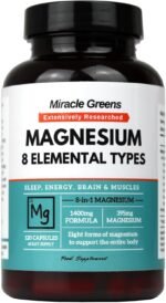 8 in 1 Magnesium Complex – Bisglycinate, Malate, Taurate, Gluconate, Lactate, Carbonate, Aspartate, and Oxide – 1400mg Formula Providing 395mg of Elemental Magnesium – 120 Capsules - Made in The UK - Image 2