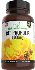 90 Capsules Pure Bee Propolis 1000mg Per Capsule, 100% Suitable for Vegetarians UK Made by Natural Answers - Image 2