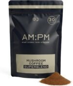 AM:PM Nutrition Mushroom Coffee - Lion's Mane, Reishi & Cordyceps Organic Coffee Alternative - Healthy Energy & Focus Boost - A Blend of Arabica & Robusta with Functional Mushrooms - 30 Servings - Image 2
