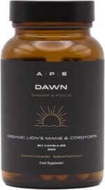 APE Nutrition Dawn Organic Cordycep Lion’s Mane Mushroom Blend Capasules (80 Capsules) - Certified Organic, Improve Energy Focus & Memory, UK Mushroom Supplements, 100% Pure No Filler - Image 2