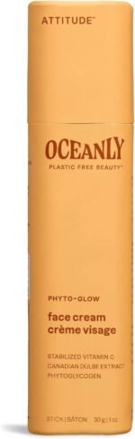 ATTITUDE Oceanly Face Cream Stick, EWG Verified, Plastic-free, Plant and Mineral-Based Ingredients, Vegan Skin Care Products, PHYTO GLOW, Unscented, 30 grams - Image 2
