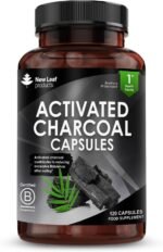 Activated Charcoal Capsules - 120 High Strength Activated Charcoal Tablets Alternative - 1040mg Per Serving, Helps Reduce Excessive Flatulence After Eating - Made in UK by New Leaf - Image 2