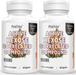 Active Hexose Correlated Compound 500mg - Supports Immune Health, Liver Function & T-Cell/Natural Killer Cell Activity - 120 Veggie Capsules (Pack of 2) - Image 2