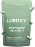 After Party Recovery Capsules | Wonky Rebalance + Restore | Wake Up Fresh Not Wrecked | NAC, Electrolytes, B Vitamins | Night + Morning Formula | 10 Servings - Image 2