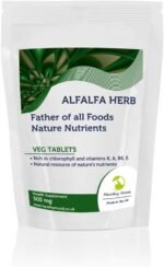 Alfalfa 500mg 180 Tablets – Plant-Based Supplement for Detox, Digestion & Immune Support – Rich in Vitamins & Minerals – Vegan - Image 2