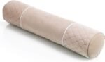Alibo Cervical Round Roll Bolster Neck Support Pillow Cylinder Bed Sleeping Pillow 19" x4" With Washable Pillowcase Back Pain Relief Adjustable Pillow Beige,Non Hypoallergenic Head Rest - Image 2