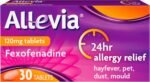 Allevia Hayfever Allergy Tablets, Prescription Strength 120 mg Fexofenadine, 24hr Relief Acts Within 1 Hour, Including Sneezing, Watery Eyes, Itchy and Runny Nose, 30 Tablets - Image 2