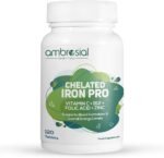 Ambrosial Chelated Iron Pro with Vitamin C, B12, Folic Acid & Zinc – Gentle on Stomach | Iron Supplement for Daily Use | 120 Veg Tablets - Image 2