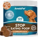 AmeizPet No Poo Treats for Dogs Stop Stool Eating Dog, Coprophagia Deterrent For Dog, Stop Dogs Eating Poop Deterrent, Digestive Enzymes, 120 Soft Treats, 270g (9.5 Oz) - Image 2