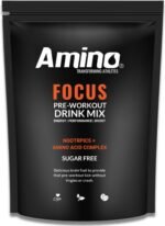 Amino Focus - Pre Workout Powder - 8000mg with Caffeine, Creatine, Citrulline & Tyrosine - Amino Acid Nootropic - Preworkout Drink Men & Women - Sugar Free Vegan Friendly (66 Servings, Watermelon) - Image 2
