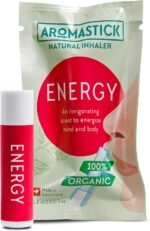 Aromatherapy Nasal Inhaler [Made in Swiss] Organic Essential Oils Set Diffuser for Sleep, Stress, Anxiety and Others [ Portable Aromatherapy Stick] (Energy) - Image 2