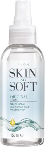 Avon Skin So Soft Dry Oil Spray 150ml | Locks in Moisture | Formulated with Jojoba Oil and Vitamin E | Quick Dry Formula | Cruelty Free,Clear - Image 2