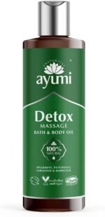 Ayumi Detox Muscle Massage Oil with Spearmint | Invigorating Massage Oils for Massage Therapy with Patchouli | Lymphatic Drainage Massage Oil with Vitamin E | Scented Body Oil for Women & Men | 250ml - Image 2