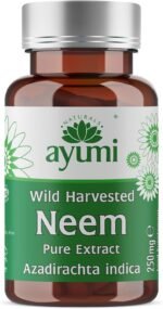 Ayumi Pure Neem Capsules, 60 Caps | Gut Health Supplements for Gut Cleanse | Vegan Neem Capsules to Combat Acne | DetoxCapsules to Aid Digestion & Immunity | Gut Repair for Men & Women | 500 mg - Image 2