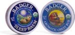 Badger Mini Sleep Balm & Mini Aromatic Chest Rub Duo | Natural Sleep Aids | Calms The Mind & Clears The Sinuses | Cruelty & Gluten-Free (2 Pack x 21g) - Image 2