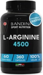 Bandini® L-Arginine 360 Capsules - 4500 mg High Dosage - Caps with Pure L Arginin HCL Powder - Natural Food Supplement - No Additives, Vegan - Ideal for Athletes - Italian Quality - Image 2