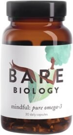 Bare Biology Omega 3 Fish Oil Jar - Mindful Omega 3 Capsules (30 Servings) DHA 560mg, Supports Brain Function & Eye Health. - Image 2